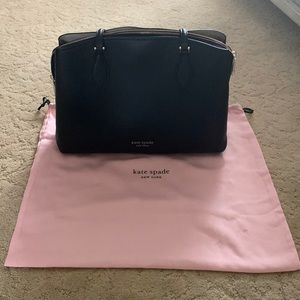Black Kate Spade monet large triple compartment tote